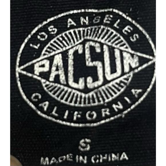 Pacific Sunwear Sweatshirt Heather Gray With Army Green Logo Men’s Small - Picture 7 of 7